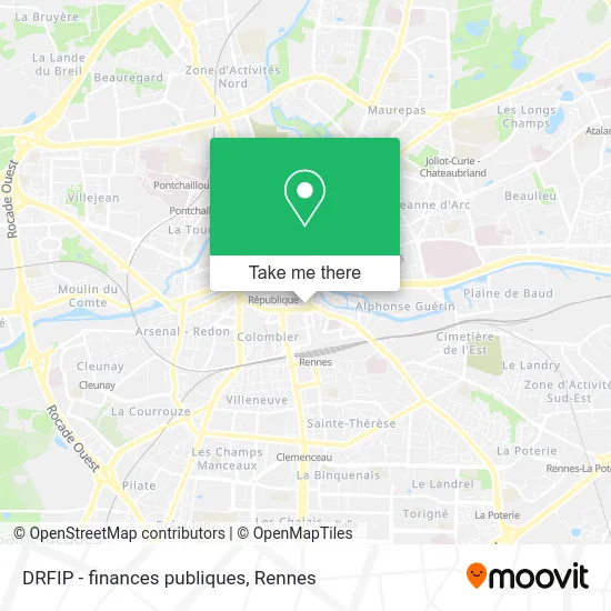DRFIP - finances publiques map