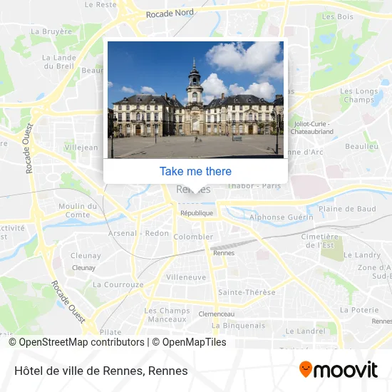 Hôtel de ville de Rennes map