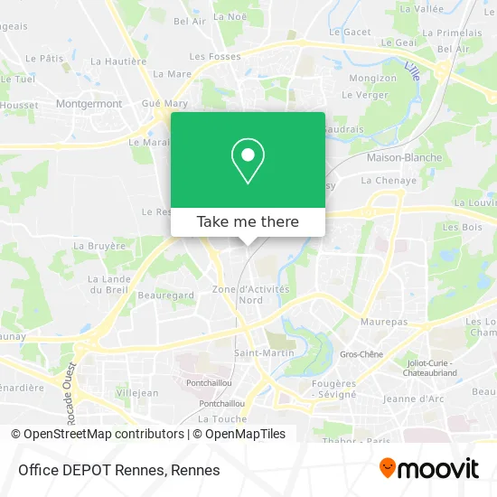 Office DEPOT Rennes map