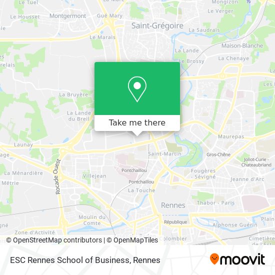 ESC Rennes School of Business map