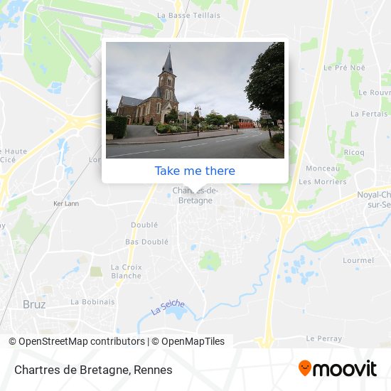 Chartres de Bretagne map