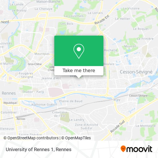 University of Rennes 1 map