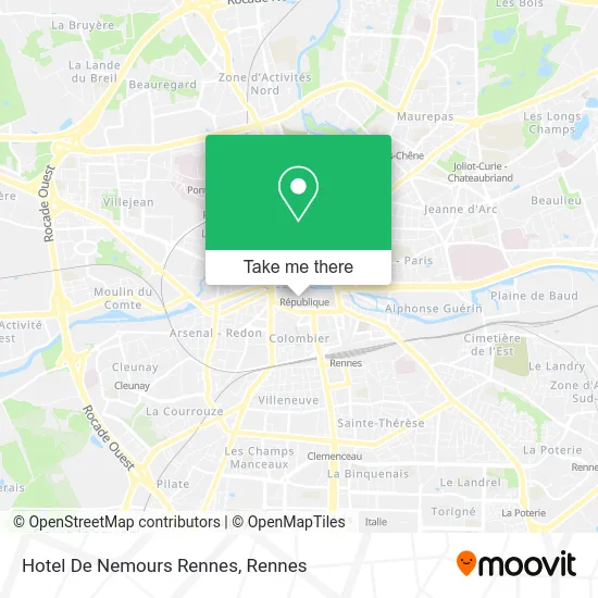 Hotel De Nemours Rennes map