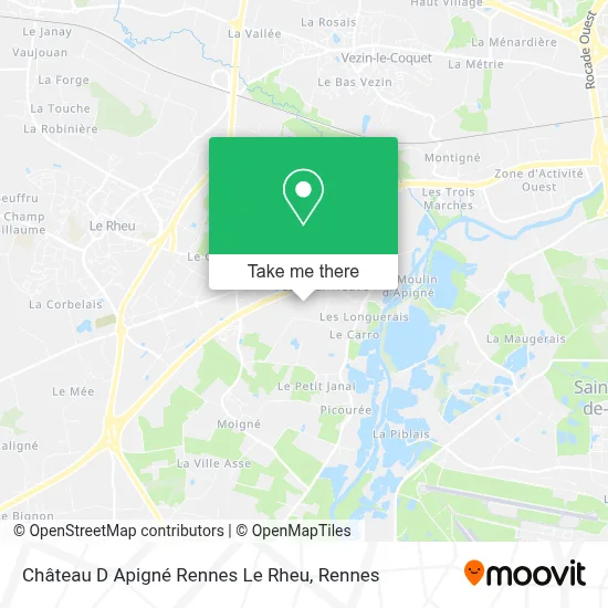 Château D Apigné Rennes Le Rheu map