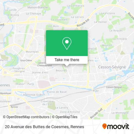 20 Avenue des Buttes de Coesmes map