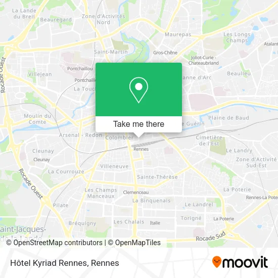 Hôtel Kyriad Rennes map