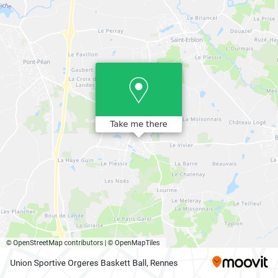 Mapa Union Sportive Orgeres Baskett Ball