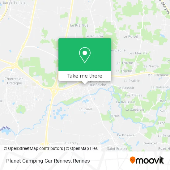Planet Camping Car Rennes map