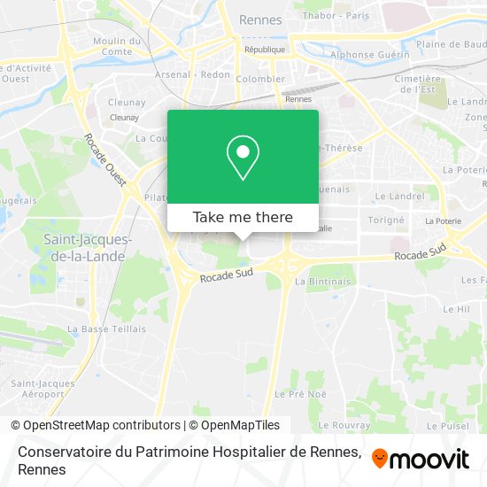 Mapa Conservatoire du Patrimoine Hospitalier de Rennes