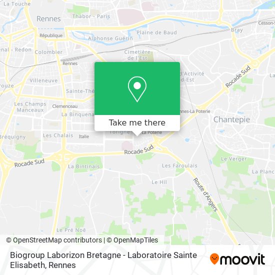 Biogroup Laborizon Bretagne - Laboratoire Sainte Elisabeth map