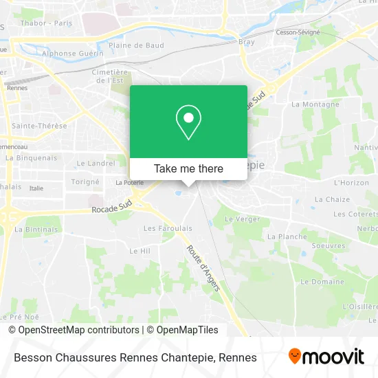 Besson Chaussures Rennes Chantepie map