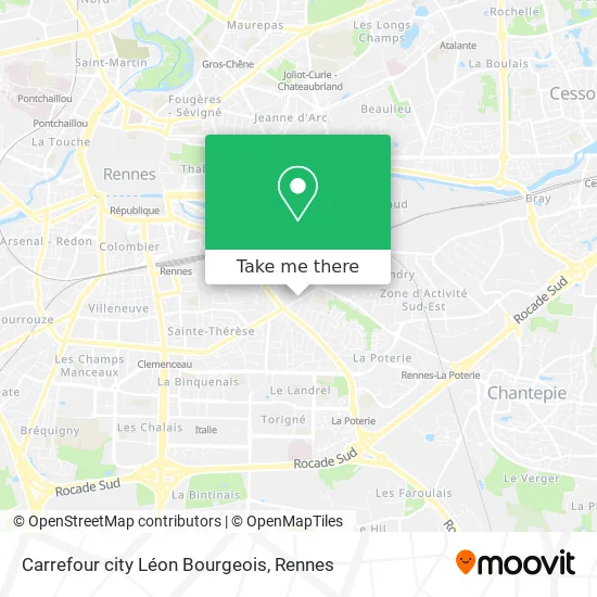 Carrefour city Léon Bourgeois map