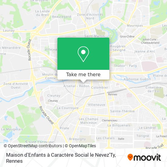 Mapa Maison d'Enfants à Caractère Social le Nevez'Ty