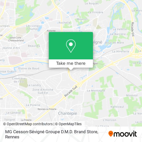 MG Cesson-Sévigné Groupe D.M.D. Brand Store map