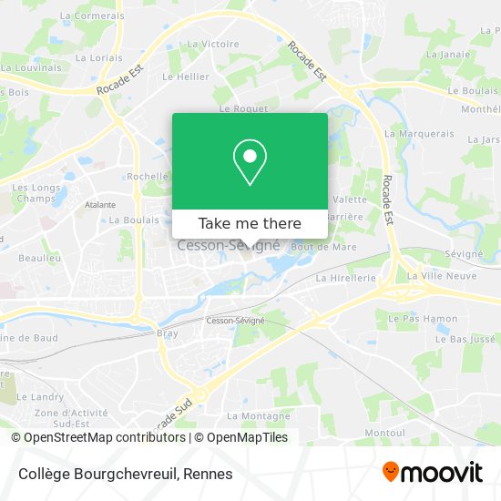 Collège Bourgchevreuil map