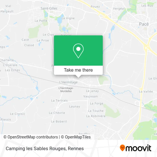 Camping les Sables Rouges map