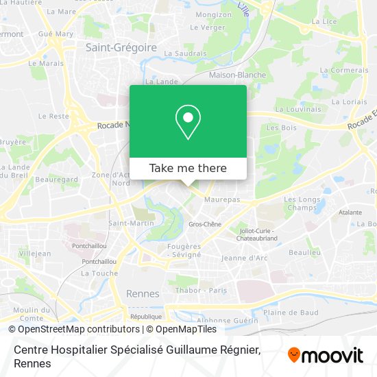 Centre Hospitalier Spécialisé Guillaume Régnier map