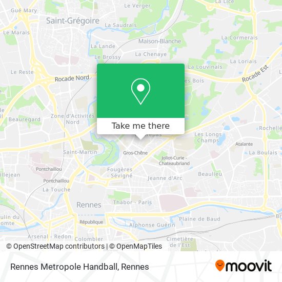 Rennes Metropole Handball map