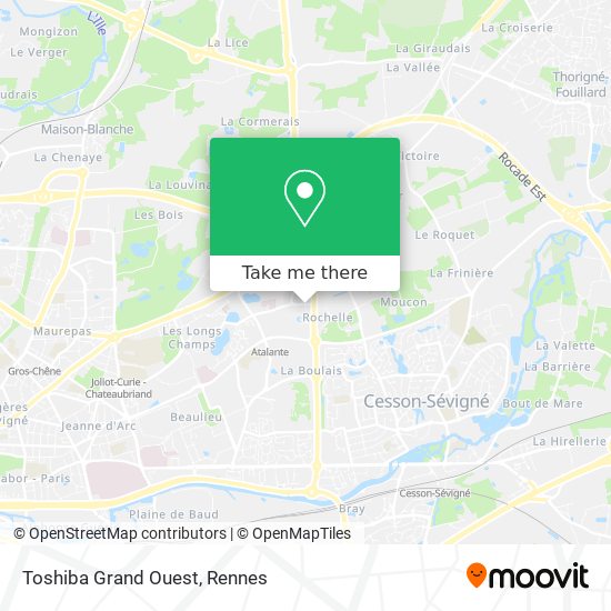 Toshiba Grand Ouest map