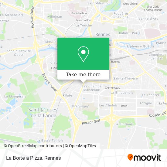 La Boite a Pizza map