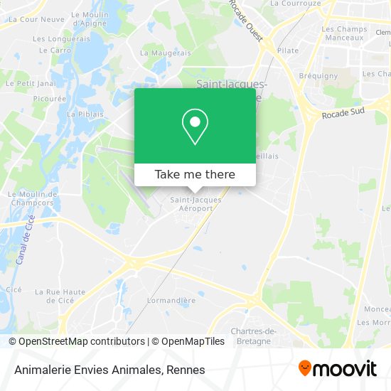 Animalerie Envies Animales map