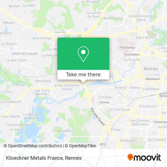 Mapa Kloeckner Metals France