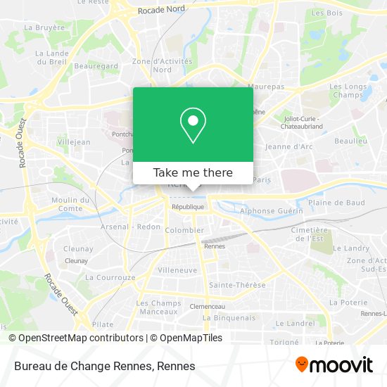 Mapa Bureau de Change Rennes