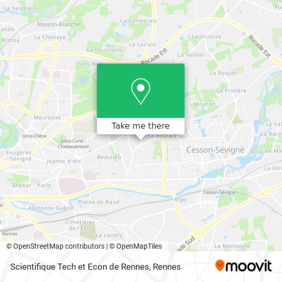 Scientifique Tech et Econ de Rennes map