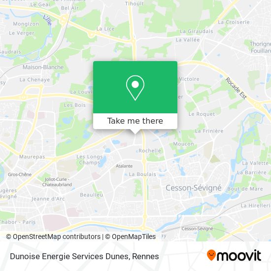 Mapa Dunoise Energie Services Dunes