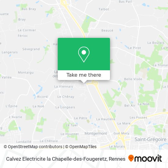 Calvez Electricite la Chapelle-des-Fougeretz map
