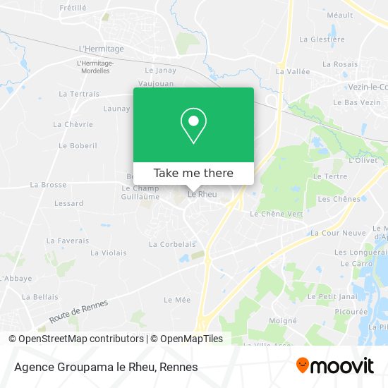 Agence Groupama le Rheu map