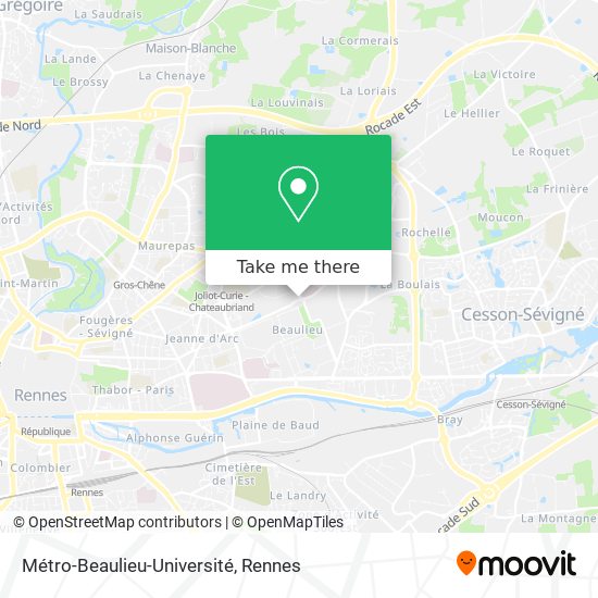Métro-Beaulieu-Université map