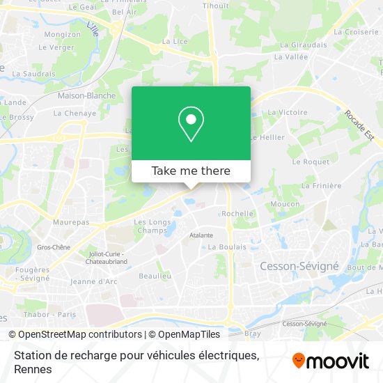 Station de recharge pour véhicules électriques map