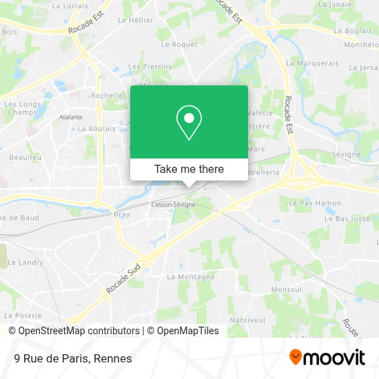 Mapa 9 Rue de Paris