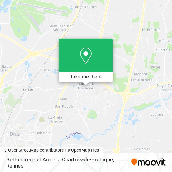 Betton Irène et Armel à Chartres-de-Bretagne map