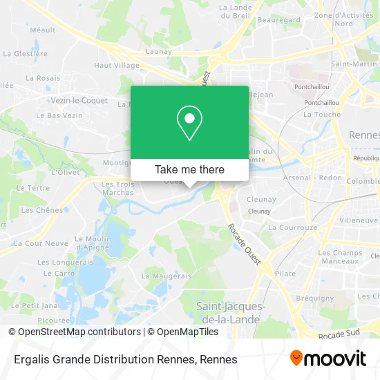 Ergalis Grande Distribution Rennes map