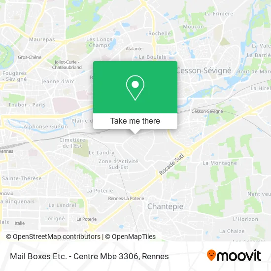 Mail Boxes Etc. - Centre Mbe 3306 map