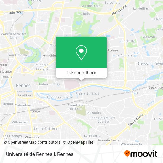 Université de Rennes I map