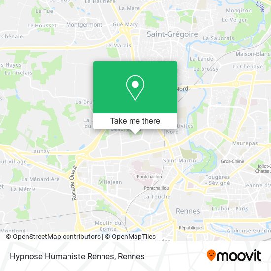 Hypnose Humaniste Rennes map