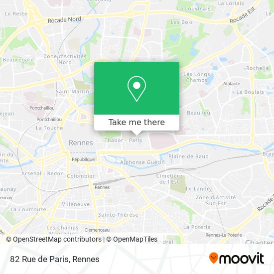Mapa 82 Rue de Paris