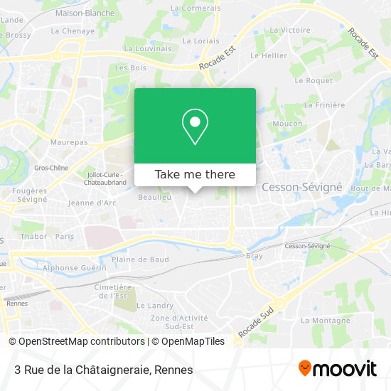 Mapa 3 Rue de la Châtaigneraie