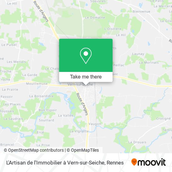 Mapa L'Artisan de l'Immobilier à Vern-sur-Seiche
