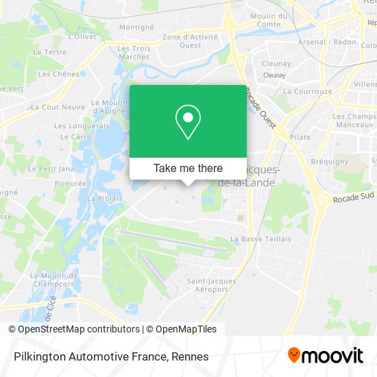 Mapa Pilkington Automotive France