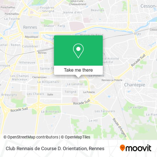 Club Rennais de Course D. Orientation map