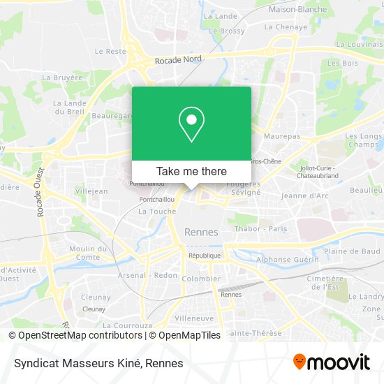 Syndicat Masseurs Kiné map