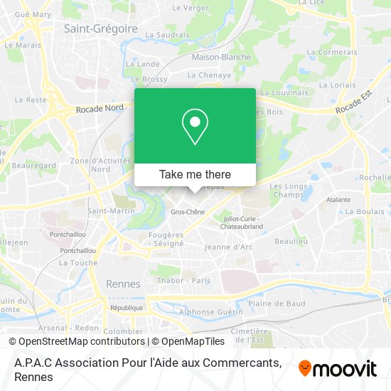 A.P.A.C Association Pour l'Aide aux Commercants map