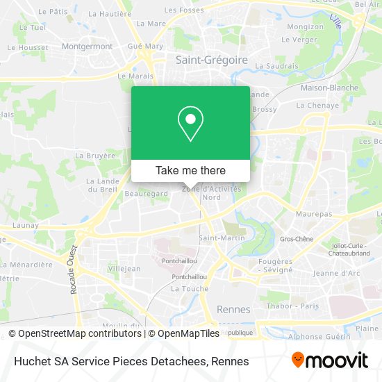 Huchet SA Service Pieces Detachees map