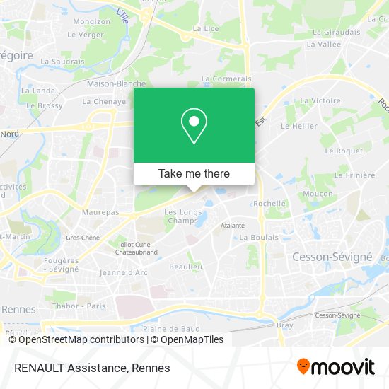 RENAULT Assistance map