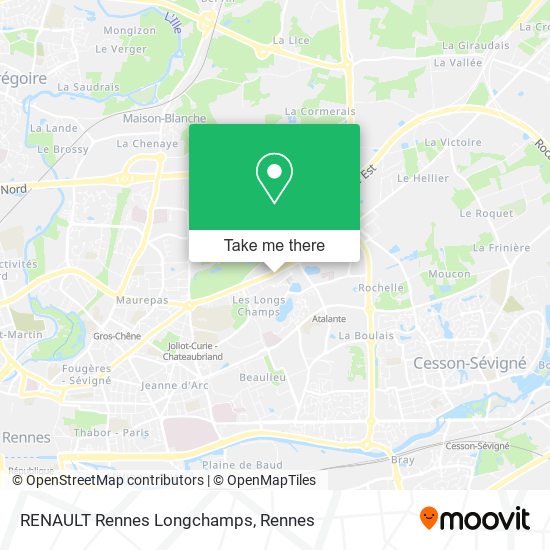Mapa RENAULT Rennes Longchamps