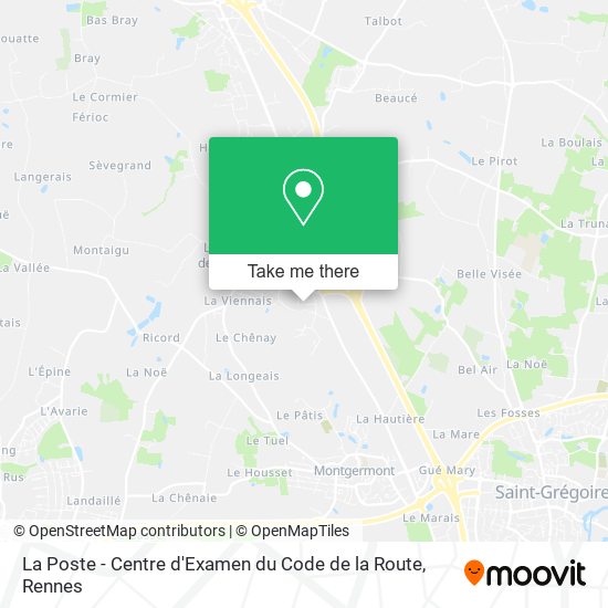 La Poste - Centre d'Examen du Code de la Route map